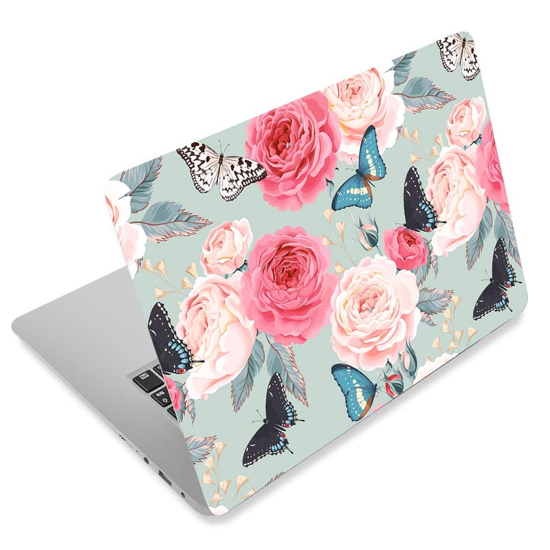 Laptop Stickers Decal,12 13 14 15 15.6 inches Netbook Laptop Skin Sticker Reusable Protector Cover Case for Toshiba Hp Samsung Dell Apple Acer Leonovo Sony Asus Laptop Notebook (Nice Peony Flower)
